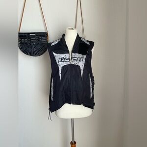 Icon Premium Leather Biker Regulator Vest, Size S/M